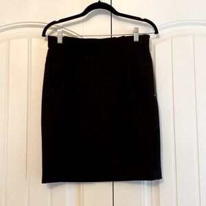 Kate Spade New York Women's High Waisted Pleated Black Skirt Side Zip Size 6